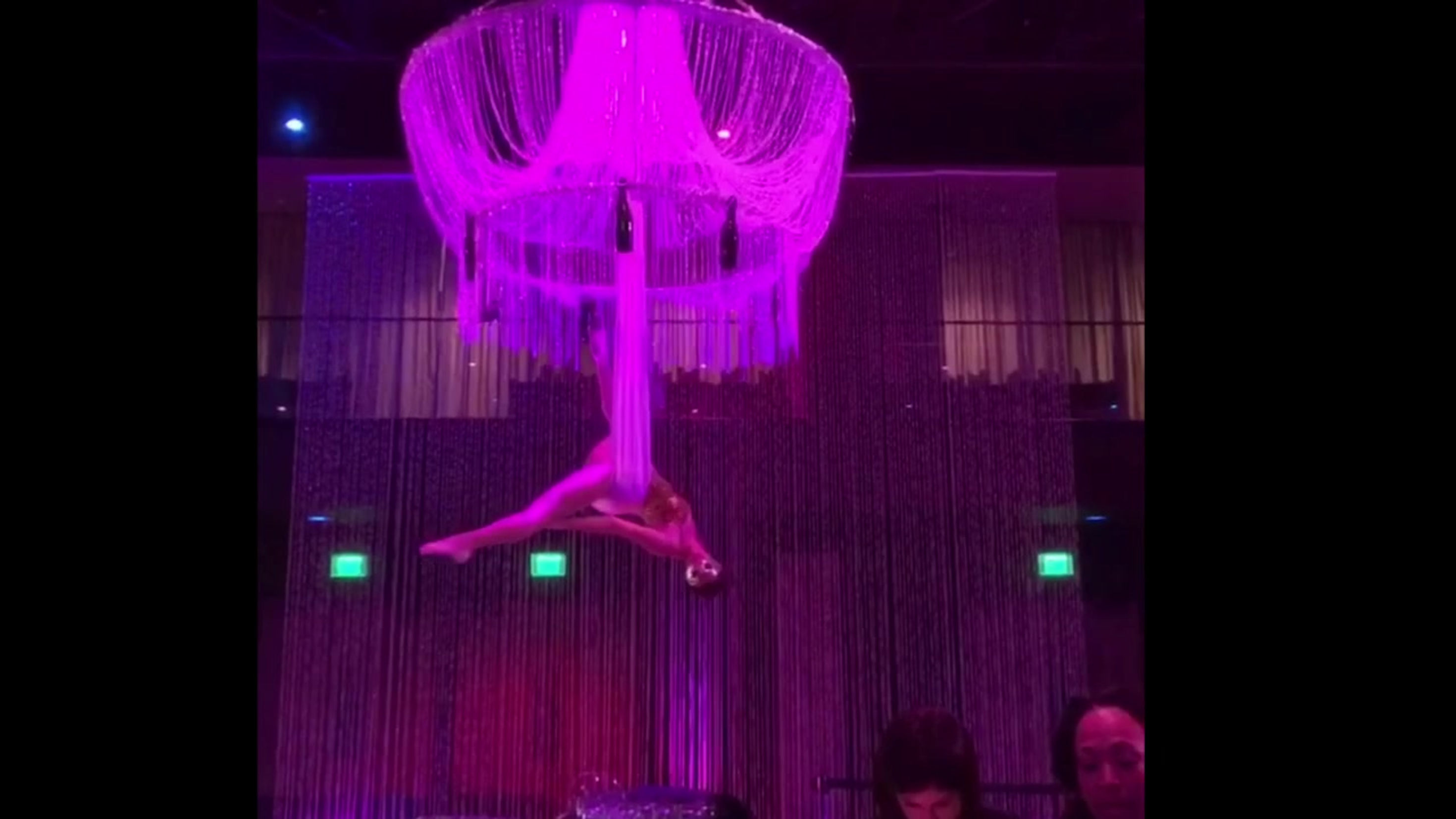 Aerial Champagne Bartenders Miami | Champagne Chandelier